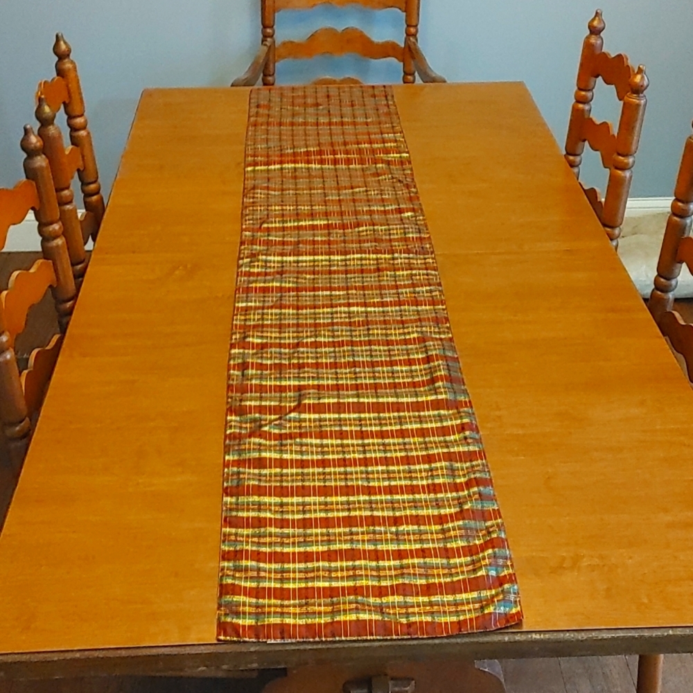 🎄Table Runner Plaid Metallic Extended